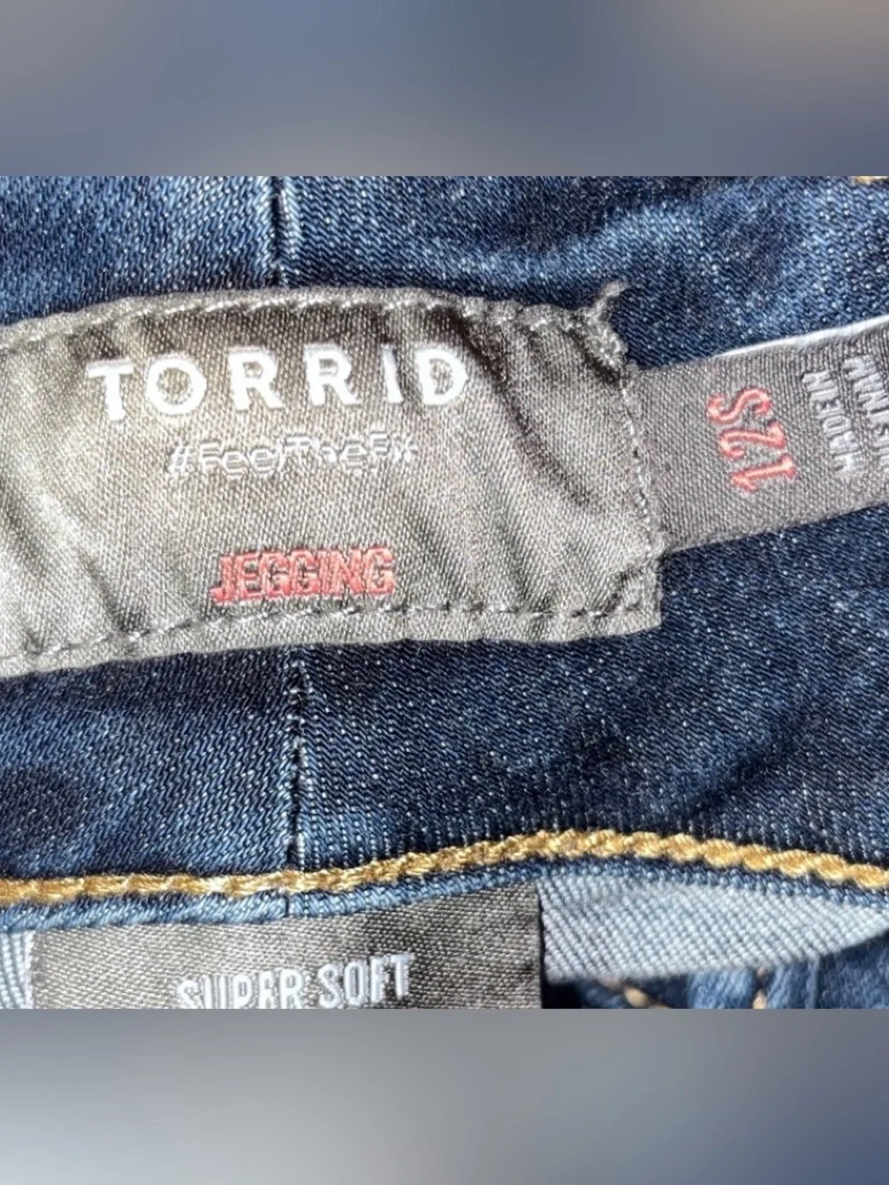 torrid Distressed Skinny Jeans in Dark Blue Wash - Picture 3 of 3